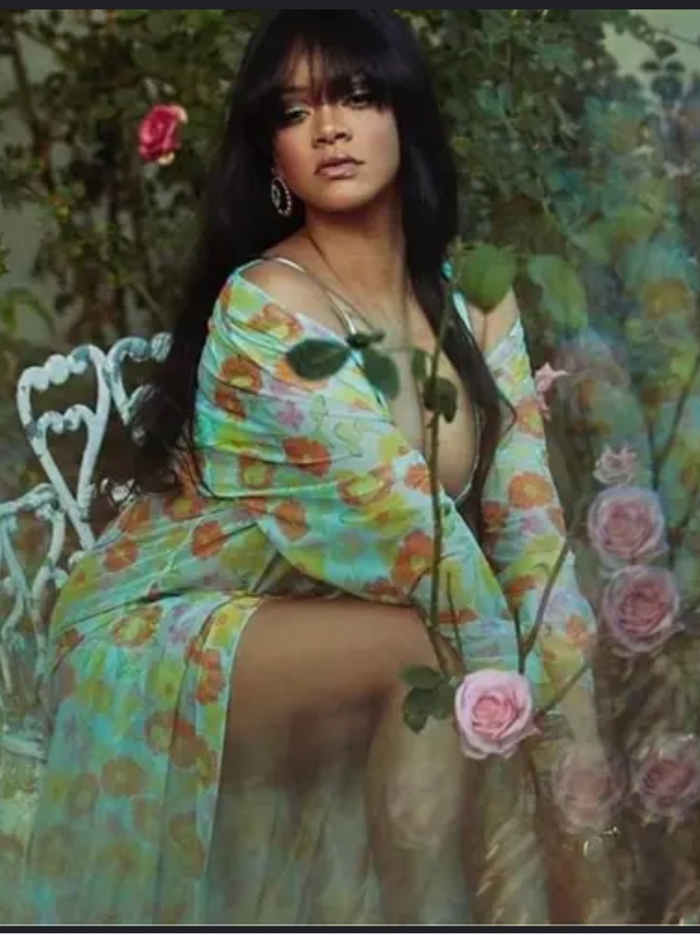 Sheer Floral Maxi Robe - Pastel Multi - Picture 3 of 11
